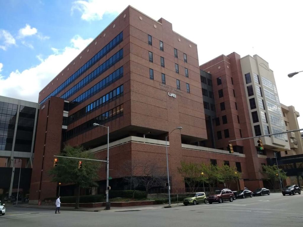 Building at a medical school in Alabama