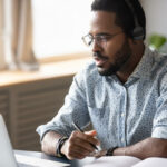 A student studying the AAMC section bank